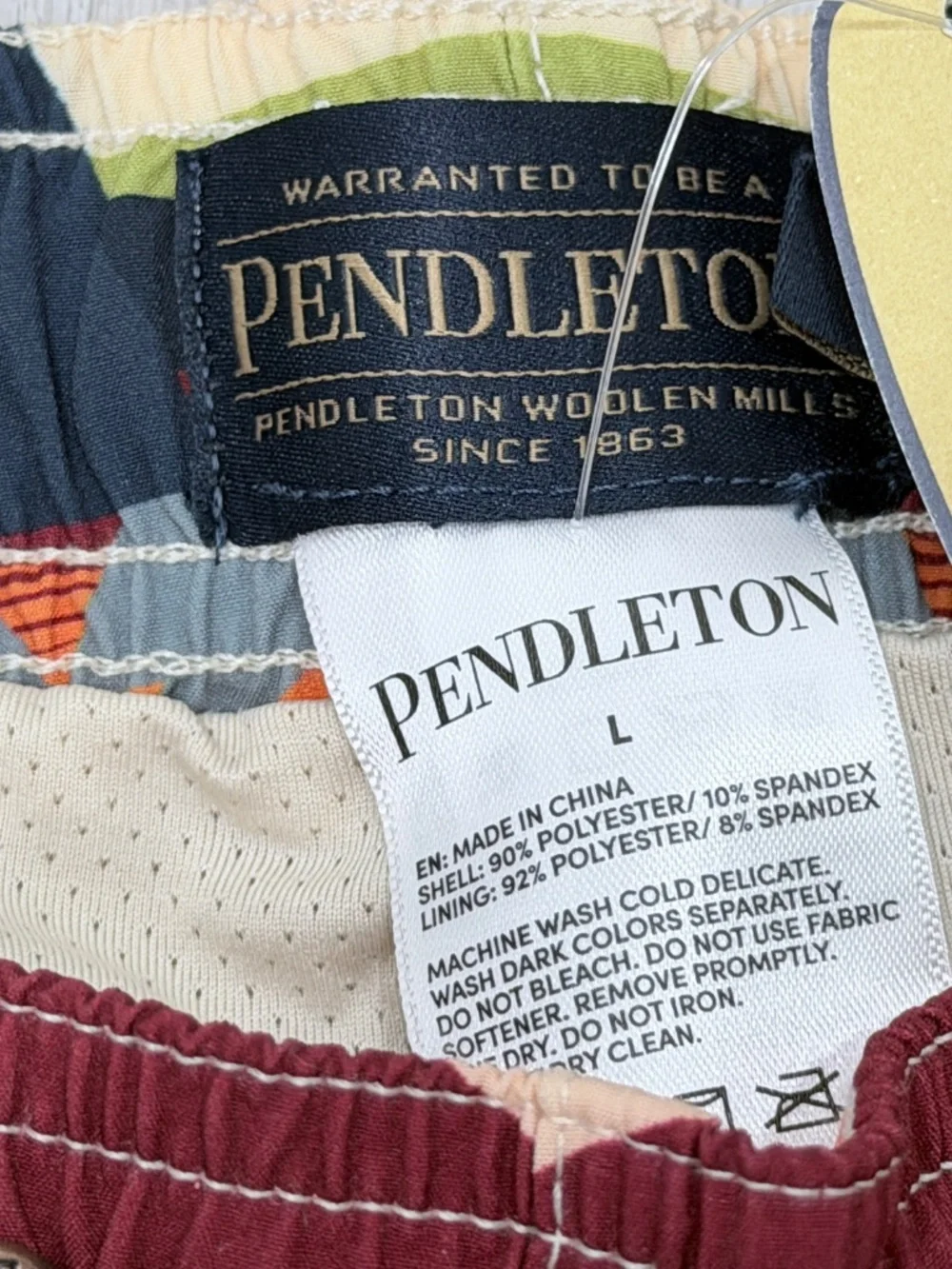 Pendleton Landscape Shoreside Swim Trunks 7” UPF 50+ Built-In Liner Mens L